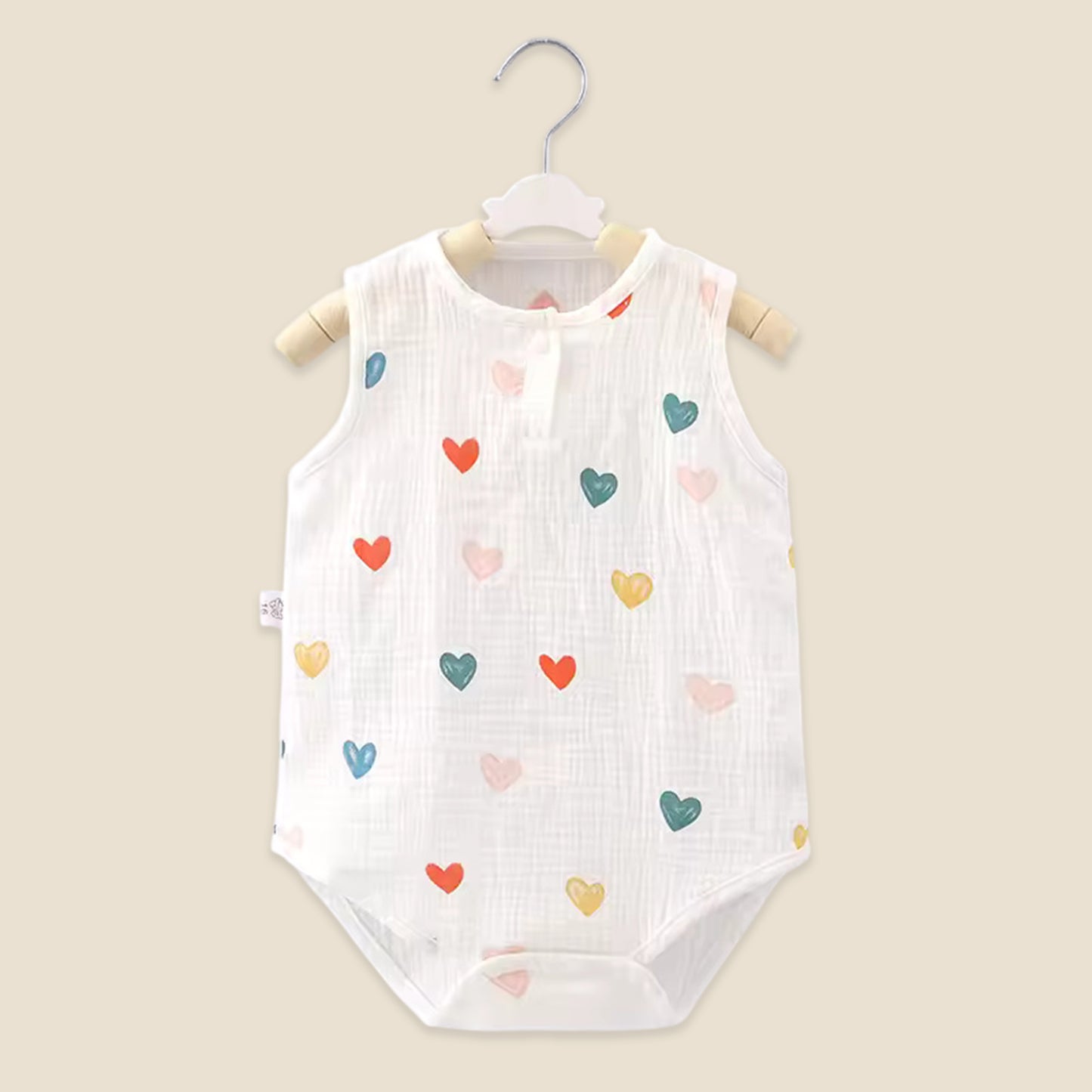 2026 New Summer Baby Sleeveless Bodysuit - 100% Soft Cotton Newborn Jumpsuit - Breathable Infant Outfits for Boys & Girls