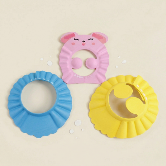 Kids Shampoo Bathing Hat - Soft Protective Shower Cap for Toddlers - Adjustable Hair Wash Guard for Eye & Ear Safety