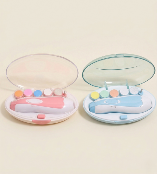 Electric Baby Nail Trimmer Set - Safe Multifunctional Manicure Tool - Portable Baby Nail File & Clippers for Toes & Fingernails