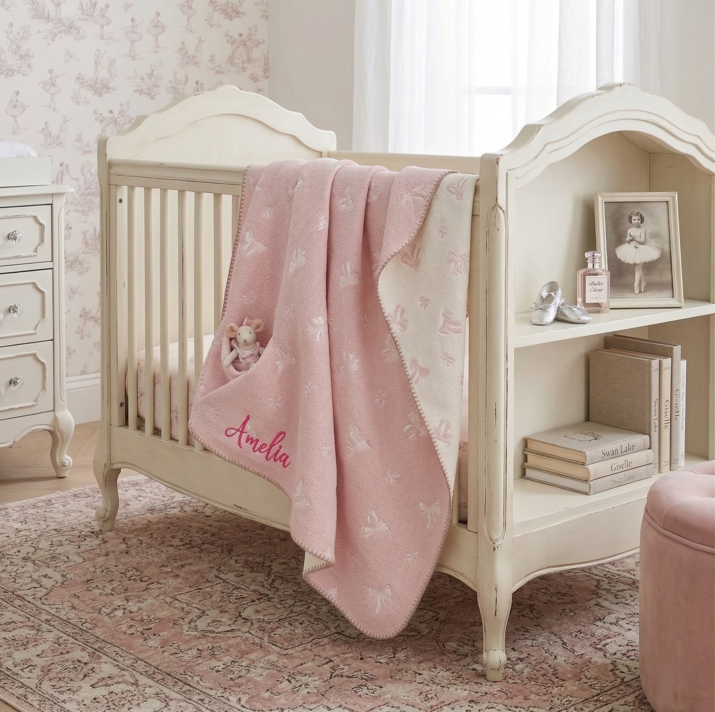 Custom Name Kids Cotton Blanket - Personalized Soft Bedding Set - Autumn & Winter Swaddle & Stroller Accessory