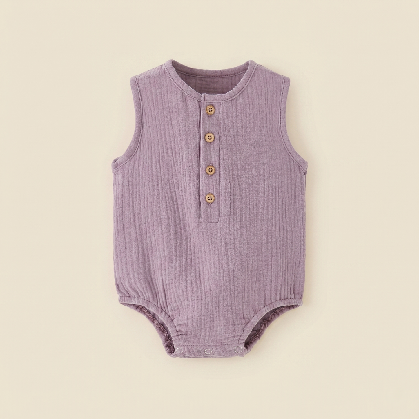 Breathable Cotton Linen Baby Romper - Sleeveless Solid Summer Jumpsuit - Thin & Comfy One-Piece for Newborns