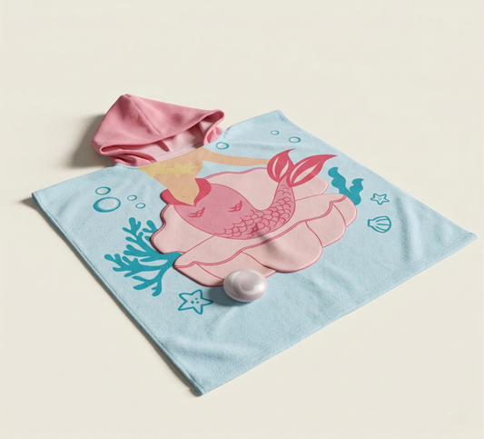 Cartoon Kids Hooded Cape Towel - Quick-Dry Beach & Bathrobe - Fun Unicorn Shark Dinosaur Print for Children