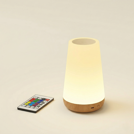 Baby Nursery Night Light - 13 RGB Color Changing Lamp - Touch & Remote Control - Portable USB Rechargeable Dimmable Bedside Lamp