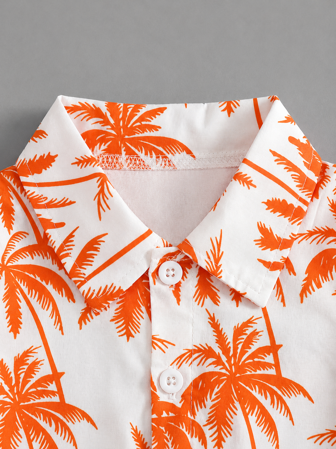 2pcs/Set Baby Boy Tropical Plant Pattern Vacation Outfit (6M-3T)