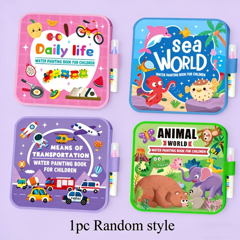 Reusable Magic Water Painting Book for Kids Educational Drawing Activity Book with Assorted Learning Themes