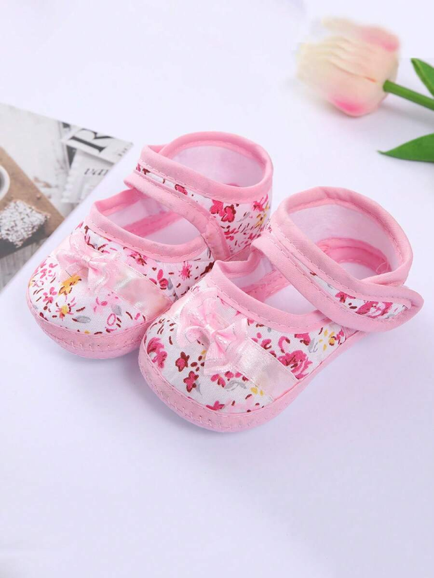 Infant Girls' Princess Shoes Socks – Delicate Lace Bow & Soft Sole, Non-Slip First Walkers for 0-12 Months