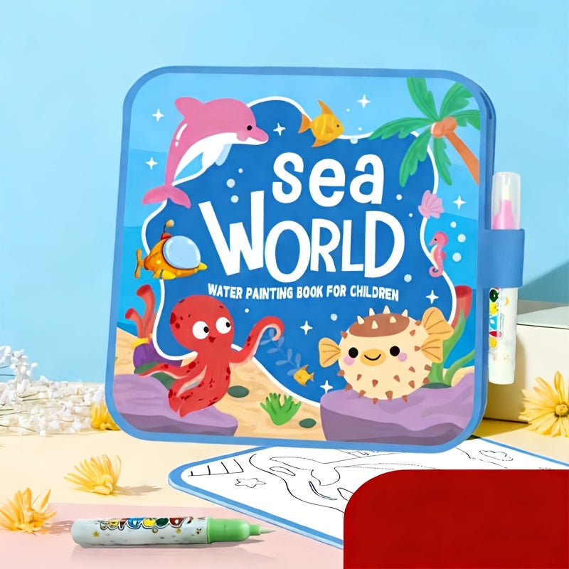Reusable Magic Water Painting Book for Kids Educational Drawing Activity Book with Assorted Learning Themes