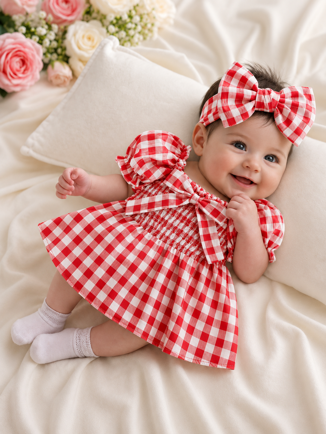 Toddler Striped Rib-Knit Short Sleeve Bodysuit - Casual College Style Summer Vacation Romper
