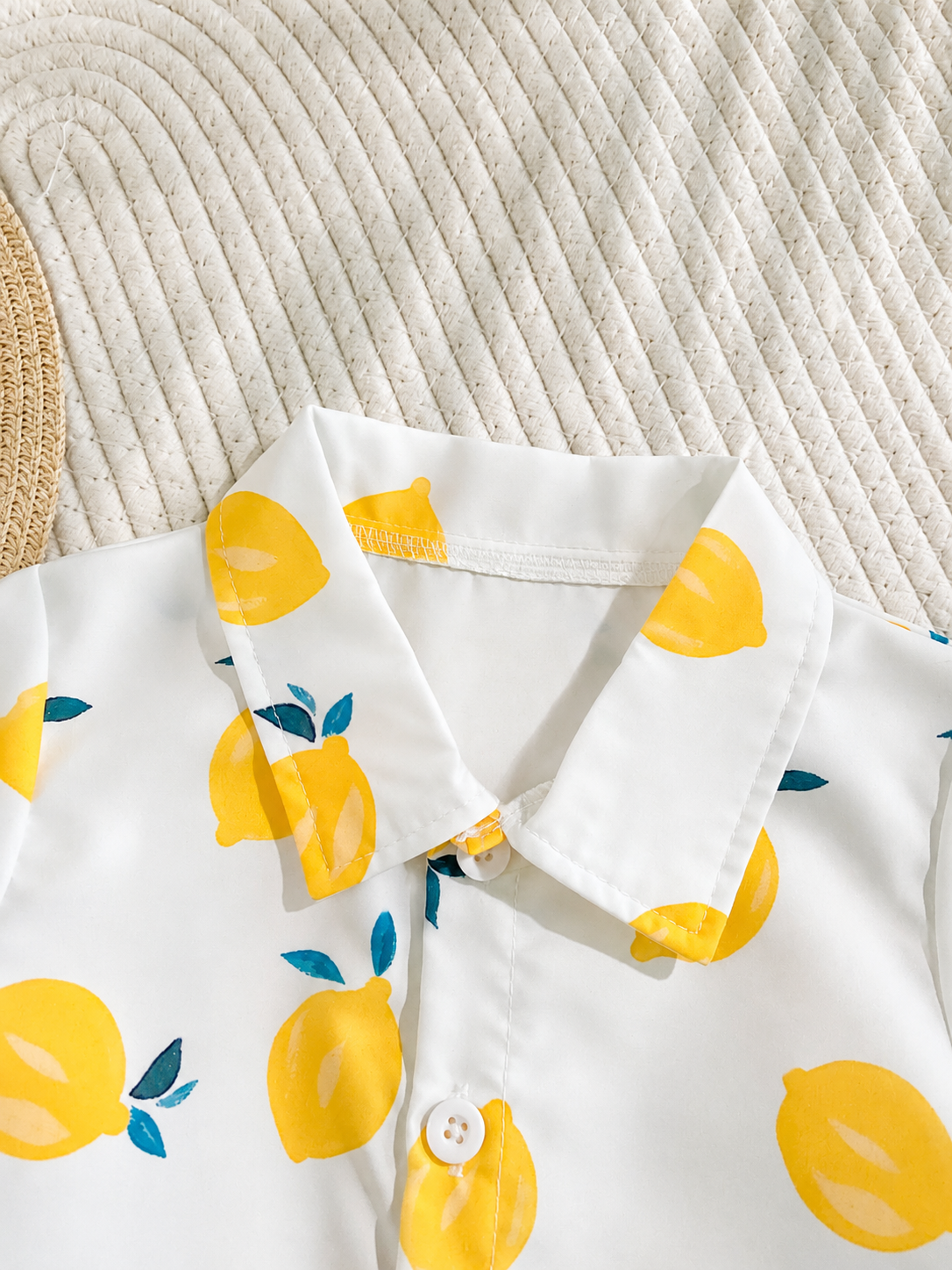 Toddler Boys' Summer Vacation Outfit: Tropical Plant Short Sleeve Set