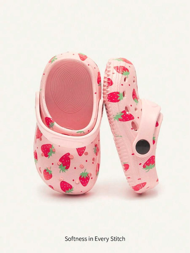 Cozy Pixies Kids Cartoon Strawberry Beach Sandals Cute Breathable Shoes for Infants & Toddlers