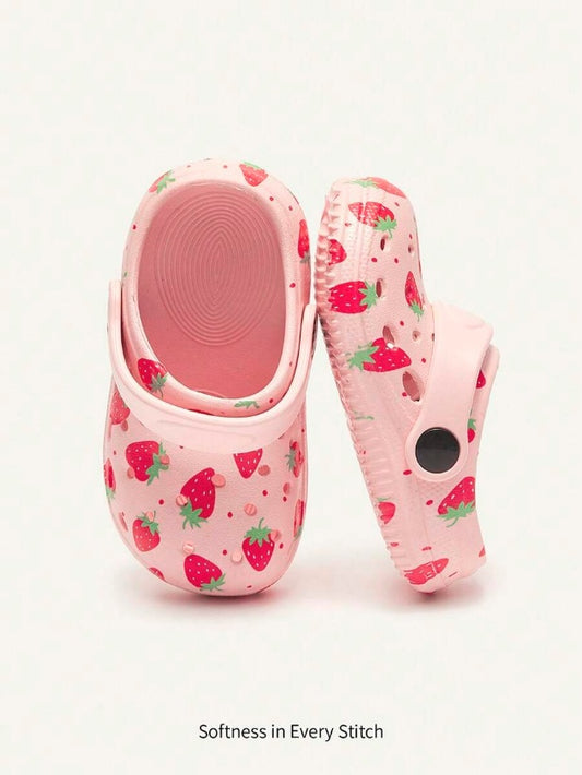 Cozy Pixies Kids Cartoon Strawberry Beach Sandals Cute Breathable Shoes for Infants & Toddlers