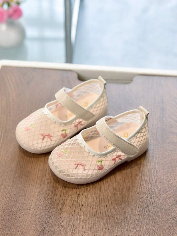 Toddler Girl Breathable Mesh Lace Sandals - Non-Slip Summer Princess Flats