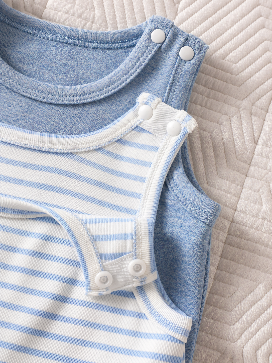 Baby Boy 2-Piece Stripe Printed Clothes Set - Casual Spring Summer Sun Outfit