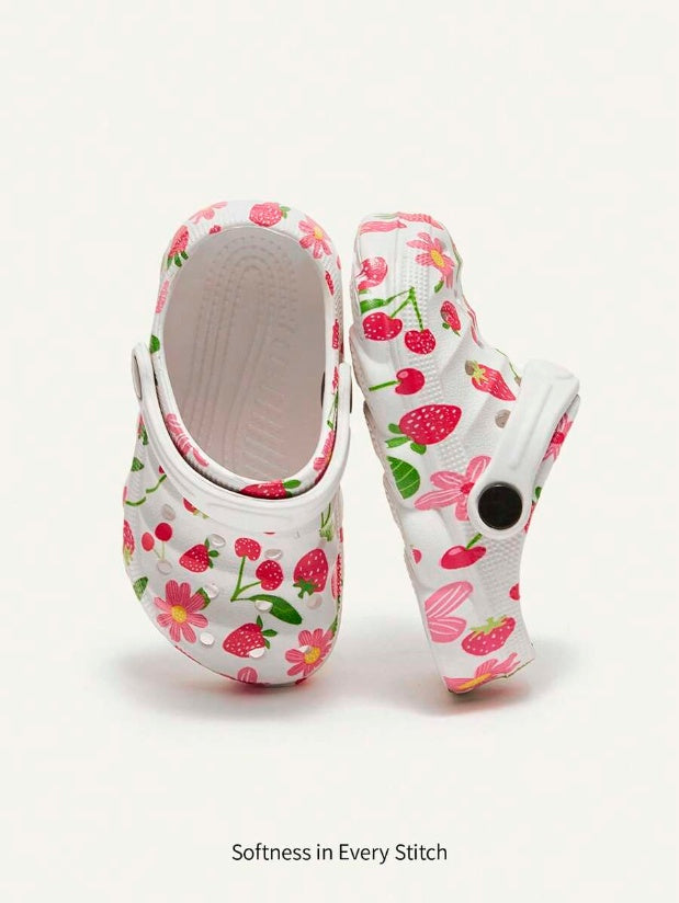 Cozy Pixies Kids Cartoon Strawberry Beach Sandals Cute Breathable Shoes for Infants & Toddlers