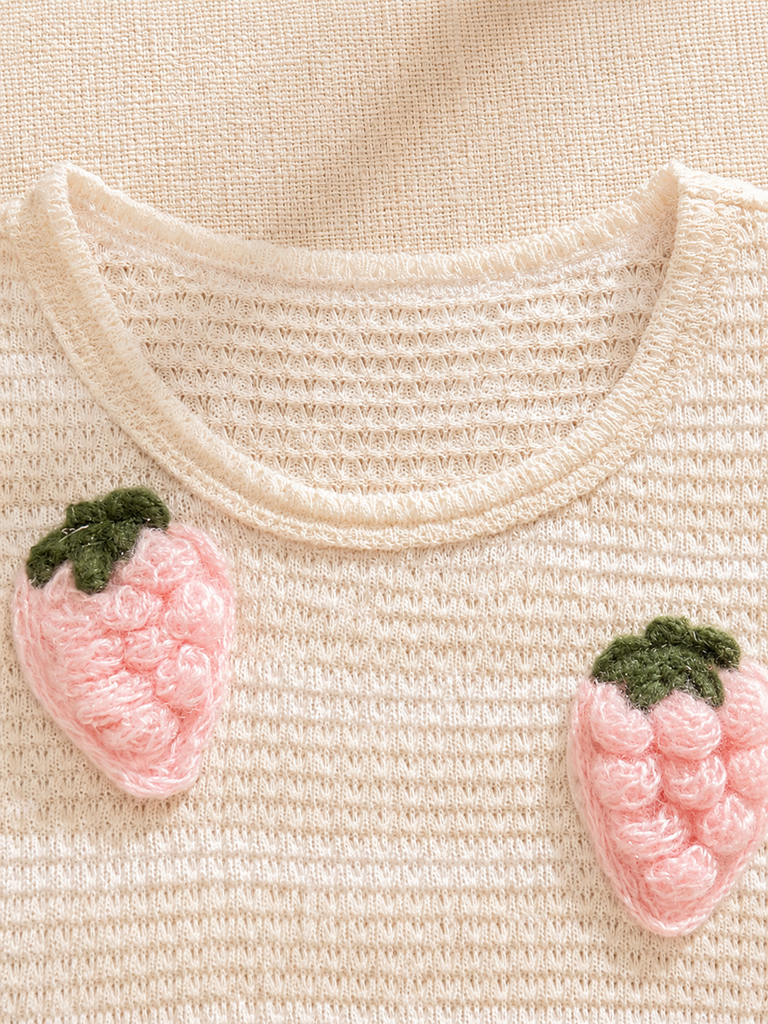 Sweet Style Strawberry Print Top & Shorts 2-Piece Set for Toddler Girls
