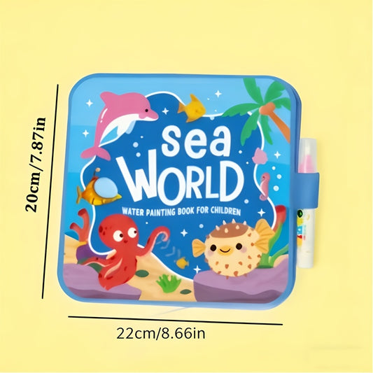 Reusable Magic Water Painting Book for Kids Educational Drawing Activity Book with Assorted Learning Themes