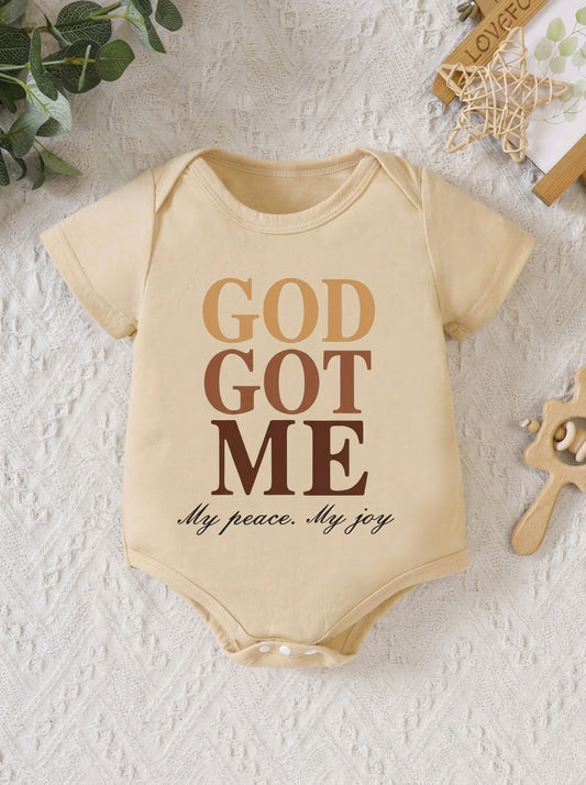 Soft Everyday Baby Boys One Piece Outfit Fun Letter Print Style