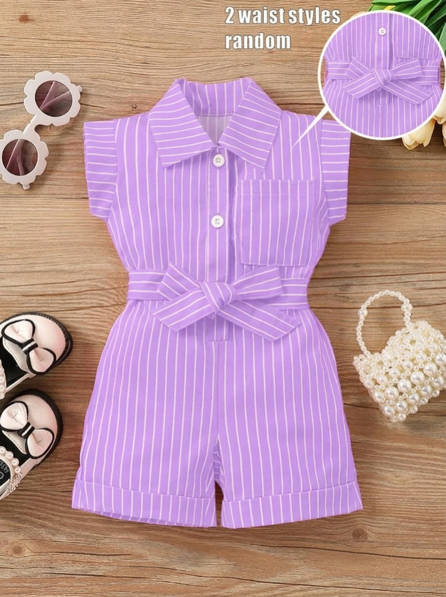 Striped Baby Romper Jumpsuit For Summer Vacation And Everyday Wear