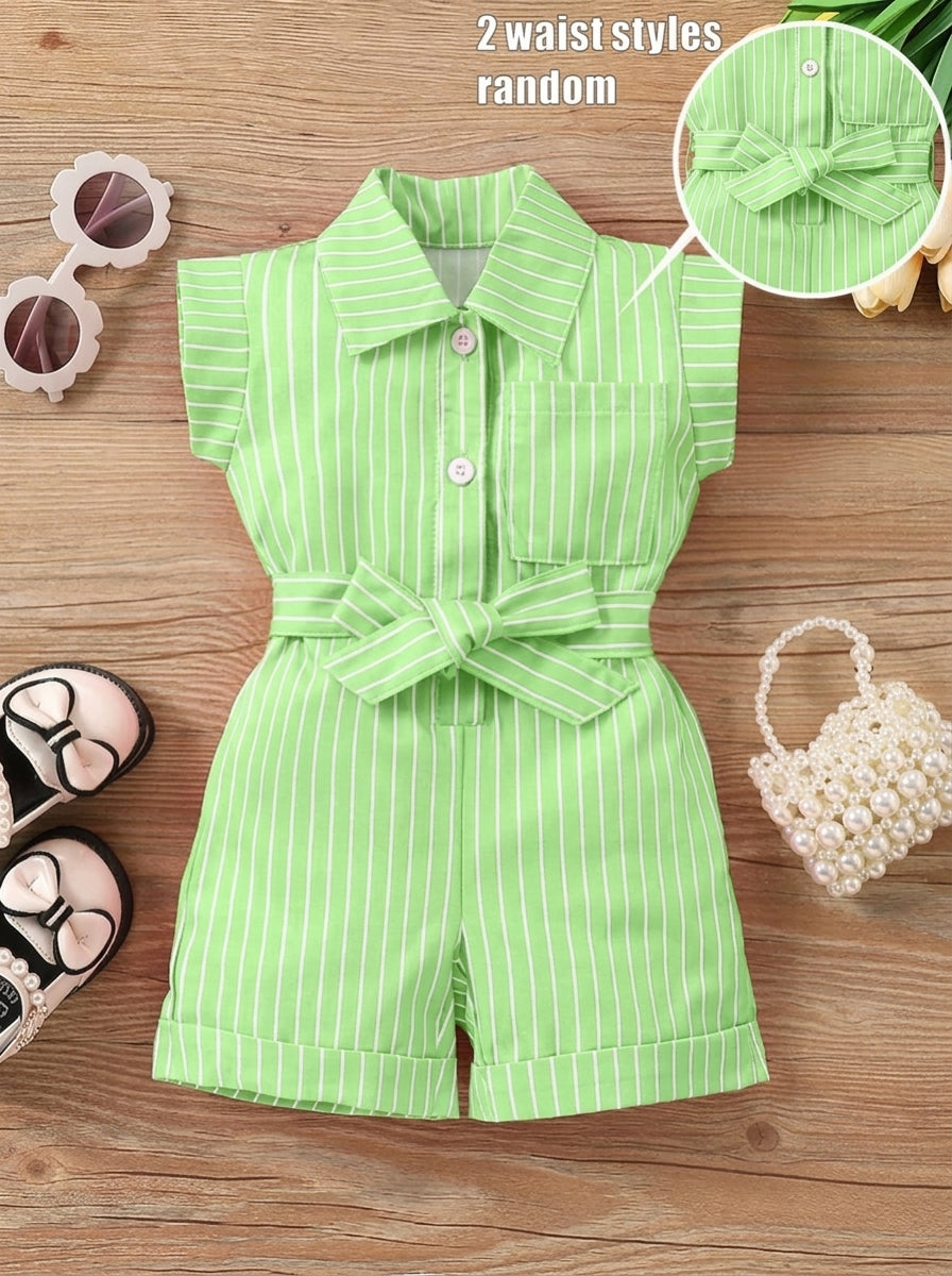 Striped Baby Romper Jumpsuit For Summer Vacation And Everyday Wear