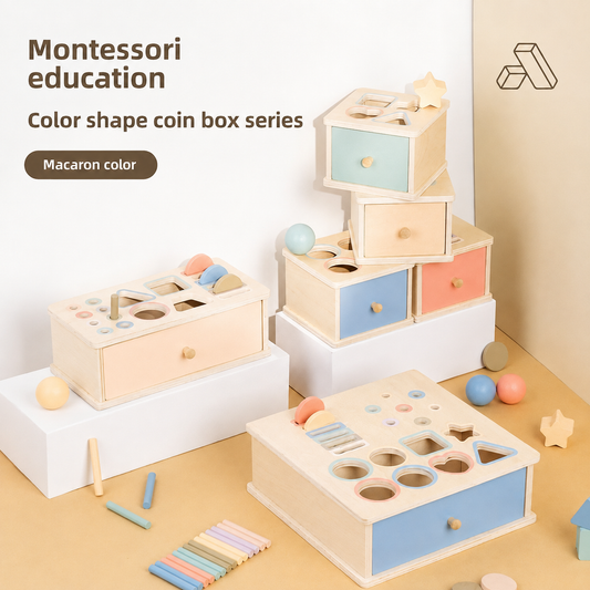 Montessori Colour & Shape Sorting Box – Fine Motor Skills and Early Learning Toy for Toddlers