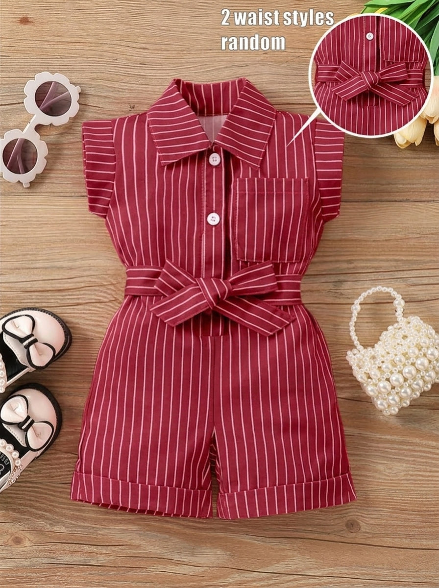Striped Baby Romper Jumpsuit For Summer Vacation And Everyday Wear